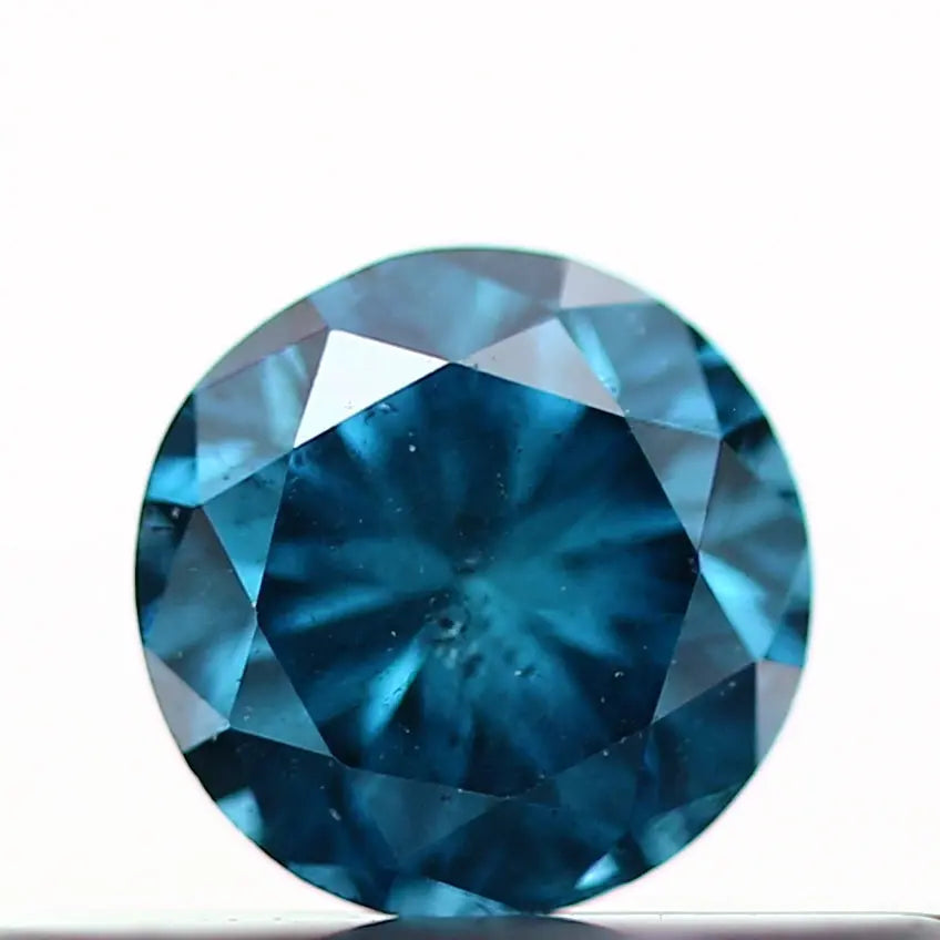 0.22 Carat Fancy Blue Round Brilliant Cut Natural Loose Diamond